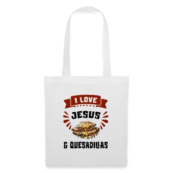 J'aime Jésus et les Quesadillas Mexico - Sac en tissu - blanc - Devant