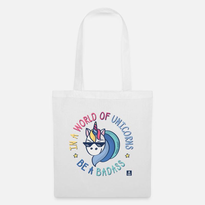 Badass unicorn - Tote Bag - white