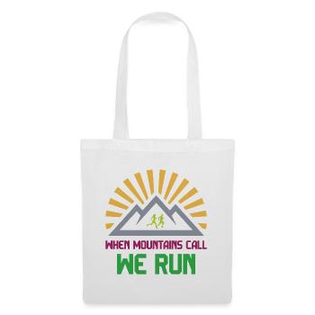 Trail Runners - Quand la montagne vous appelle - We Run - Sac en tissu - blanc - Devant