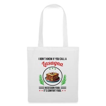 Je ne sais pas si ça s'appelle lasagne - Sac en tissu - blanc - Devant
