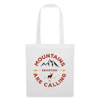 Mountains Are Calling - Outdoor Adventure - Tote Bag - white - Front