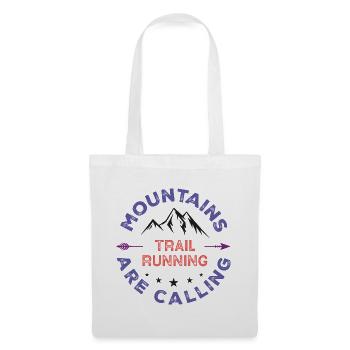 Trailrunning - Berge rufen - Stoffbeutel - Weiß - Vorne