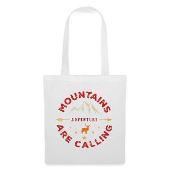 Mountains Are Calling - Outdoor Adventure - Tote Bag - white - Front
