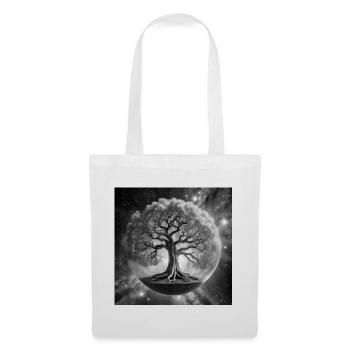 Der Kosmische Yggdrasil - Stoffbeutel - Weiß - Vorne