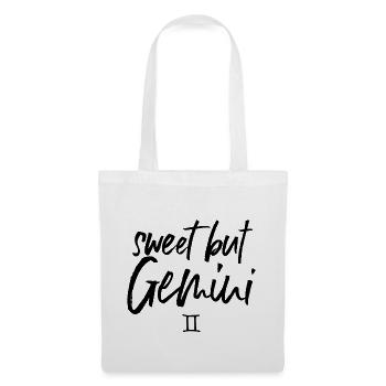 Zodiaque des Gémeaux doux mais GÉMEAUX - Sac en tissu - blanc - Devant