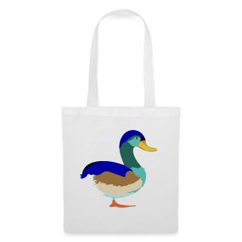Joli Canard colvert coloré - Sac en tissu - blanc - Devant