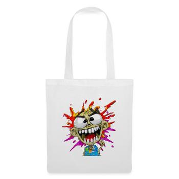 Personnage Dessin Urban Cartoon -Tagueur/Graffeur - Sac en tissu - blanc - Devant