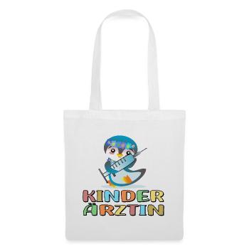 Kinderärztin Medizinerin Kinderheilkunde - PINGUIN - Stoffbeutel - Weiß - Vorne