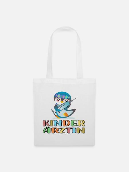 Kinderärztin Medizinerin Kinderheilkunde - PINGUIN - Stoffbeutel - Weiß