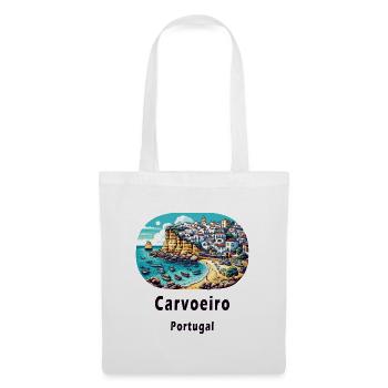 Ville de Carvoeiro, Portugal, plage de l'Algarve - Sac en tissu - blanc - Devant