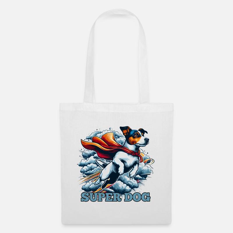 Super Hund Jack Russell Terrier Geschenk - Stoffbeutel - Weiß