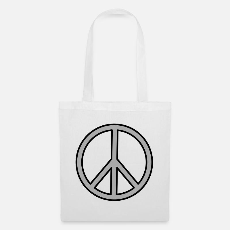 Peace Zeichen - Stoffbeutel - Weiß