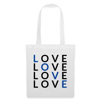 4 LOVE blue - Stoffbeutel - Weiß - Vorne