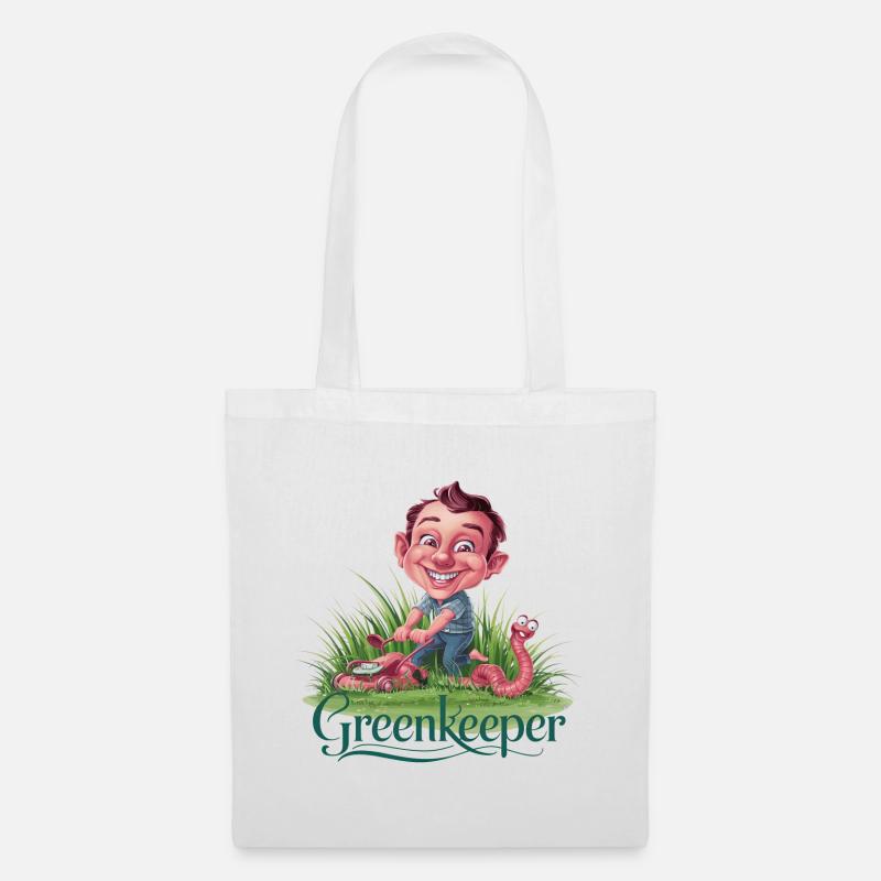 Greenkeeper Rasenmäher Gärtner Garten Geschenkidee - Stoffbeutel - Weiß