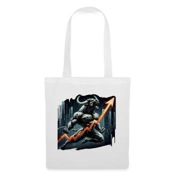 Finance Actions Taureau Wall Street Cadeau - Sac en tissu - blanc - Devant