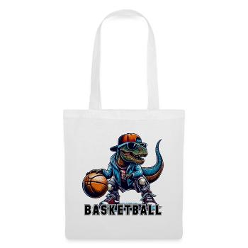 Basketball T-Rex Dinosaur Gift - Tote Bag - white - Front
