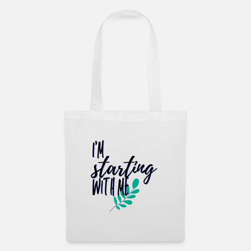 I m starting with me - Stoffbeutel - Weiß