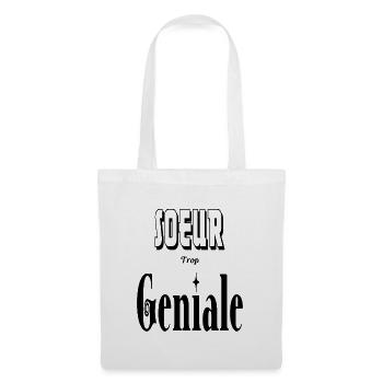 Sœur Trop Géniale Frangine - Sac en tissu - blanc - Devant