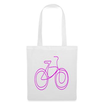 LINE ART BICYCLE PINK MINIMALISM - Tote Bag - white - Front
