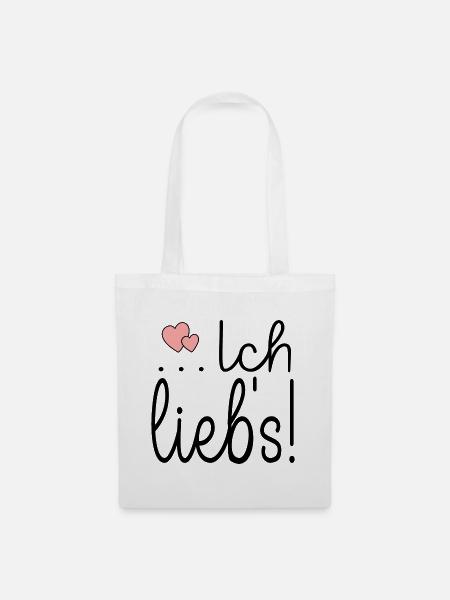 GLÜCKLICH - ICH LIEBE ES - Stoffbeutel - Weiß