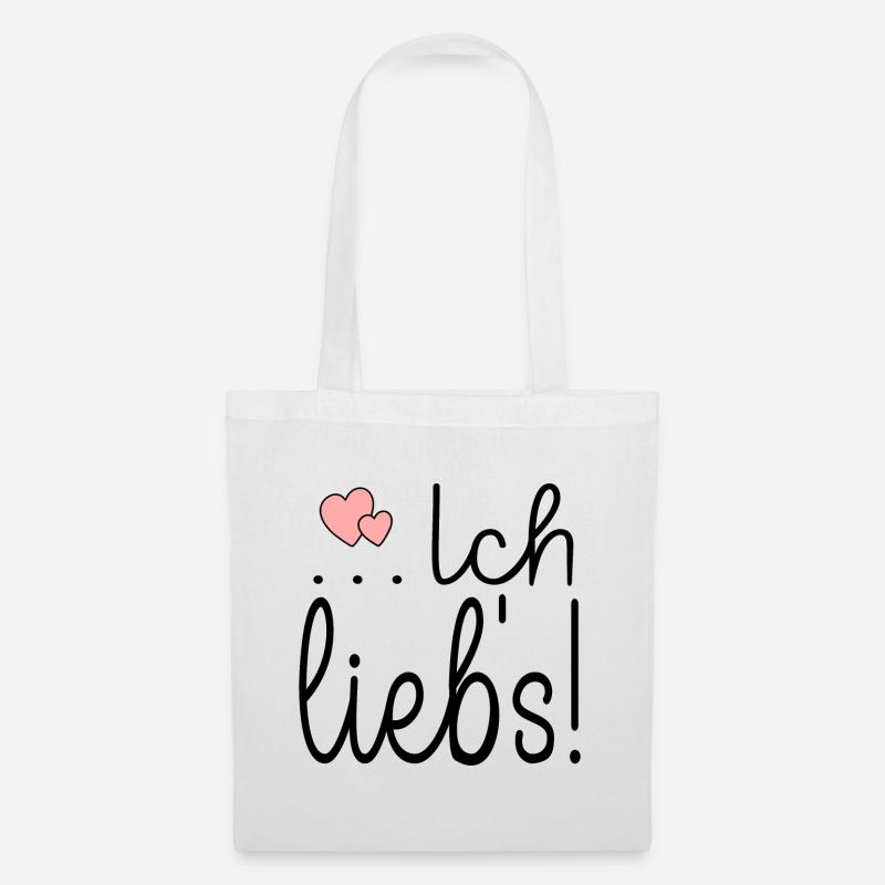 GLÜCKLICH - ICH LIEBE ES - Stoffbeutel - Weiß