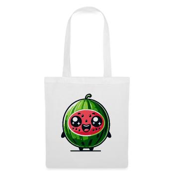 Kawaii Watermelon Cartoon Design - Tote Bag - white - Front