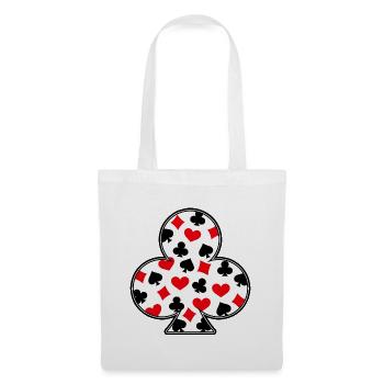 Poker Jeux d’argent Casino Jeux de cartes Jeux d’argent Poker - Sac en tissu - blanc - Devant