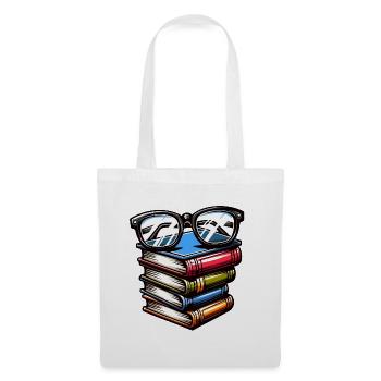 Book Smarts: The Scholarly Stack - Tote Bag - white - Front