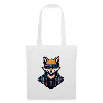Cyber Fox Neon Tech Wild - Stoffbeutel - Weiß - Vorne