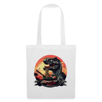 Funny Dinosaur Ramen Noodles Japan Dino Vintage - Tote Bag - white - Front