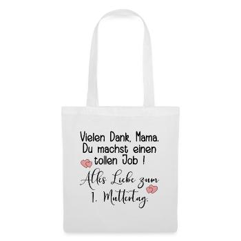 1. MUTTERTAG BABY MAMA KOMPLIMENTE - Stoffbeutel - Weiß - Vorne