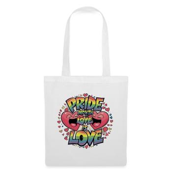 Mois de la fierté L’amour c’est l’amour LGBTQ LGBTQIA+ - Sac en tissu - blanc - Devant