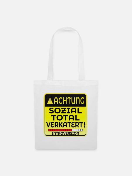 INTROVERTIERTE PERSON INTROVERSION IRONIE - Stoffbeutel - Weiß
