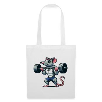 Mighty Mouse Lifter : le guerrier de l’entraînement - Sac en tissu - blanc - Devant