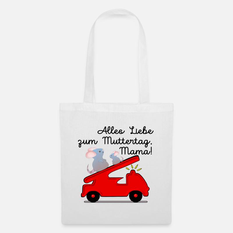 ALLES LIEBE ZUM MUTTERTAG - FEUERWEHR - Stoffbeutel - Weiß