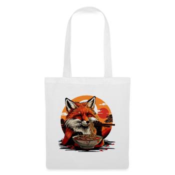 Fox Ramen Noodles Japan Vintage Retro Foxes - Tote Bag - white - Front