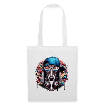 Greyhound Gangsta Dog Graffiti Gift - Tote Bag - white - Front