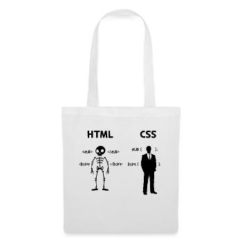 Developer Programmierer Coden Css Skripting Code - Stoffbeutel - Weiß - Vorne