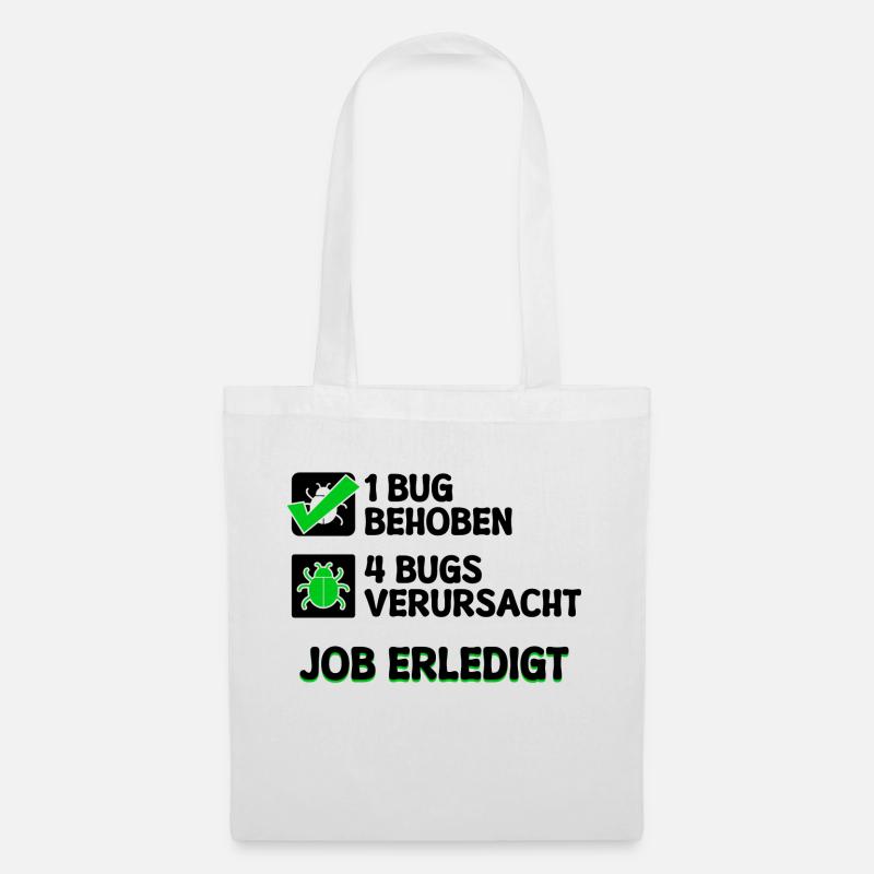 Open Source Bugfixing Bugs Developer Programmier - Stoffbeutel - Weiß