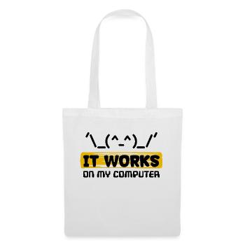 Déclaration du développeur Coden Scripting Computer Geek - Sac en tissu - blanc - Devant