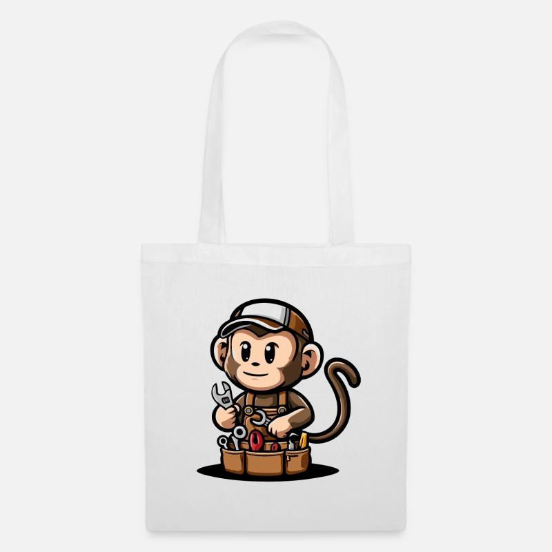Mécanique de singe pratique - Sac en tissu - blanc