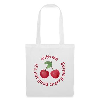 with me its not good cherry eating denglisch - Tote Bag - white - Front