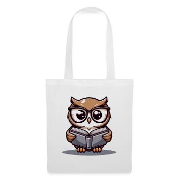 Wise Words: The Bookish Owl - Tote Bag - white - Front