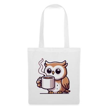 Wise Brew Owl: The Morning Coffee Companion - Tote Bag - white - Front