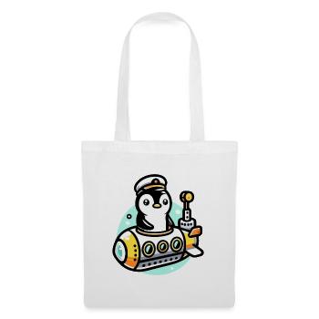 Submarine Captain Penguin: Deep Sea Explorer - Tote Bag - white - Front
