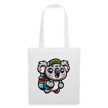 Adventurous Koala Backpacker Illustration - Tote Bag - white - Front