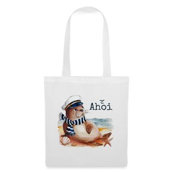 Phoque Ahoy - Sac en tissu - blanc - Devant