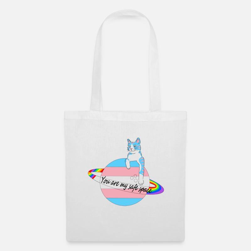 Safe Space Cat - Tote Bag - white