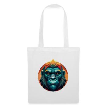 Stammes-Neon-Gorilla - Stoffbeutel - Weiß - Vorne