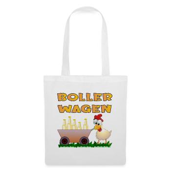 VATERTAG BOLLERWAGEN HÜHNER - Stoffbeutel - Weiß - Vorne